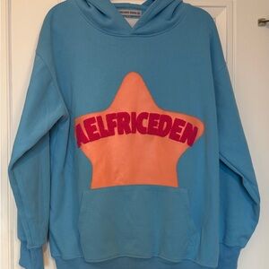 Aelfric Eden Vintage Embroidery Star Hoodie - Blue/XS